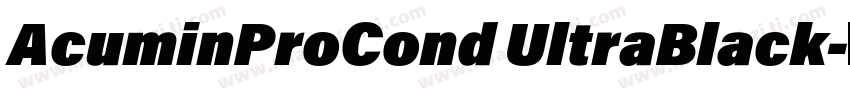 AcuminProCond UltraBlack字体转换